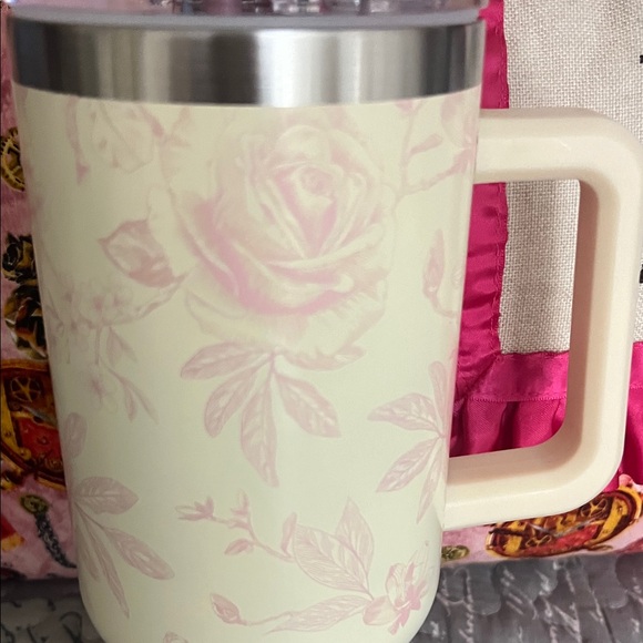 Floral Insulated Tumbler with Straw - Picture 2 of 5